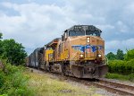 A southbound freight approaches Claiborne Ave 